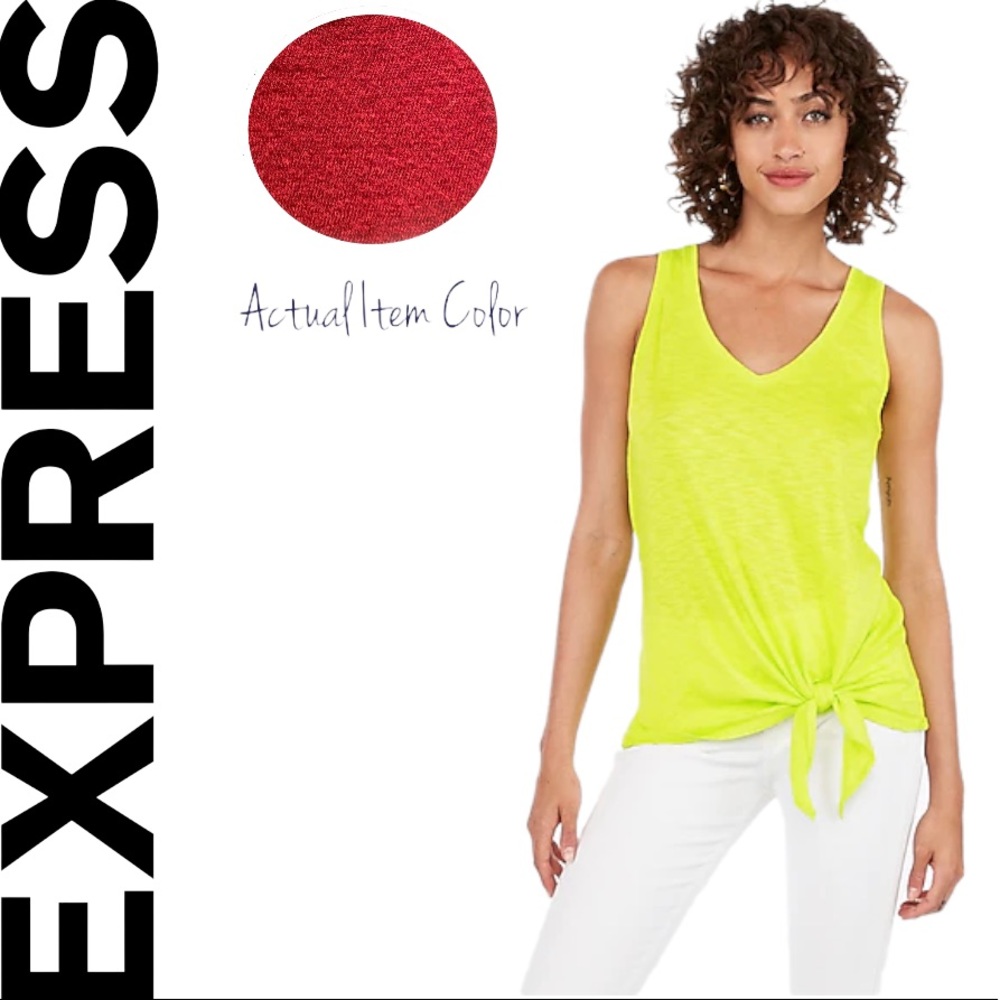 Pre-owned Express One Eleven Red Casual Slub Top